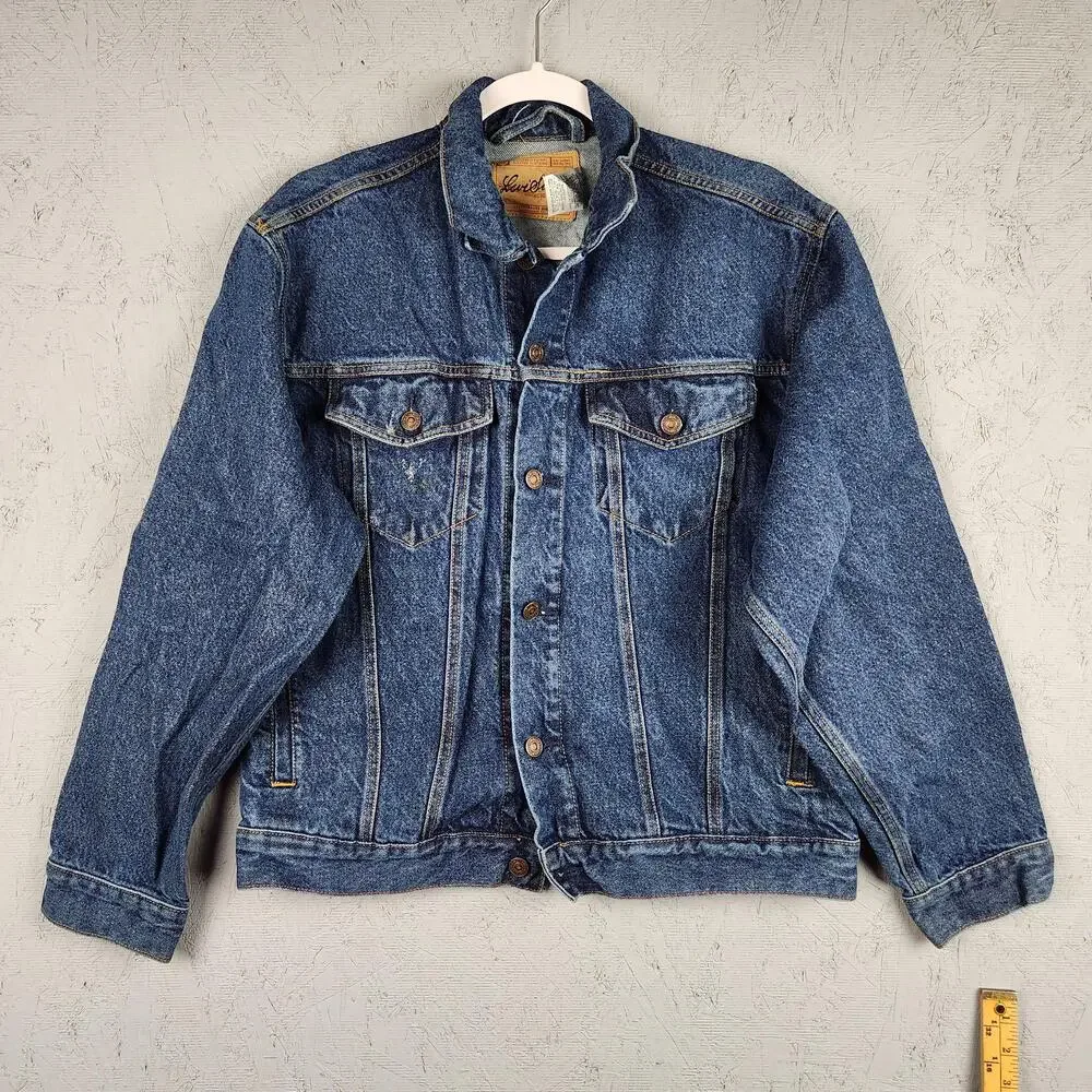 Levi Strauss Signature Jacket Mens XL Blue Denim Standard Trucker Jean Western